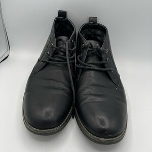 Classic Black Leather Chukka Boots
